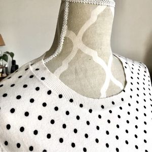 Mini black dotted sweater top
